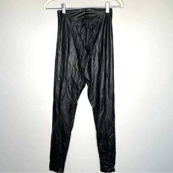 Commando Control Faux Leather High Rise Legging‎ Pants Black Medium Slimming M - Picture 9 of 14